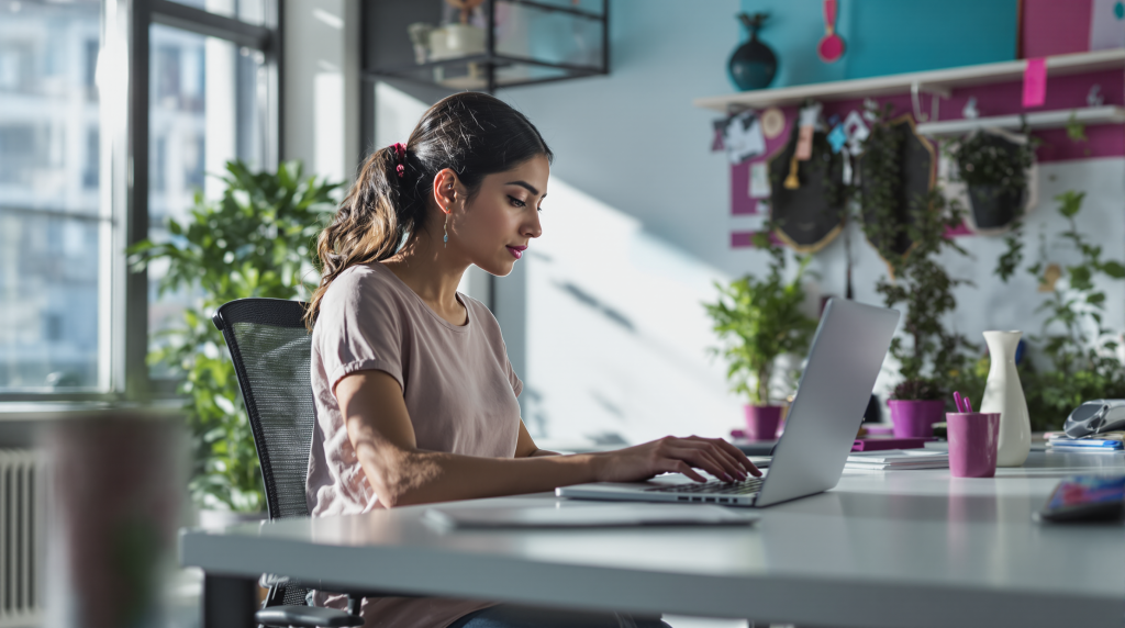 Writing better cold outreach emails using AI personalization tools in a hybrid workspace.
